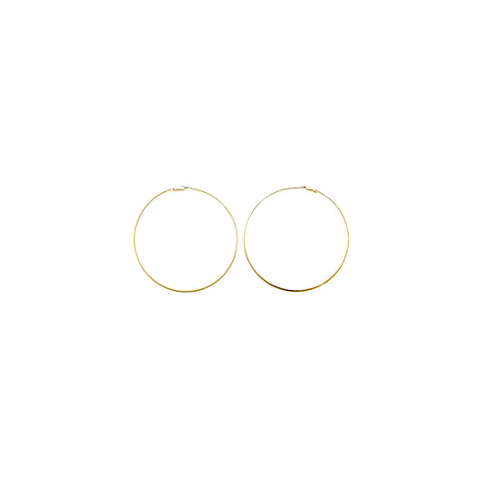 4" gold hoop earring