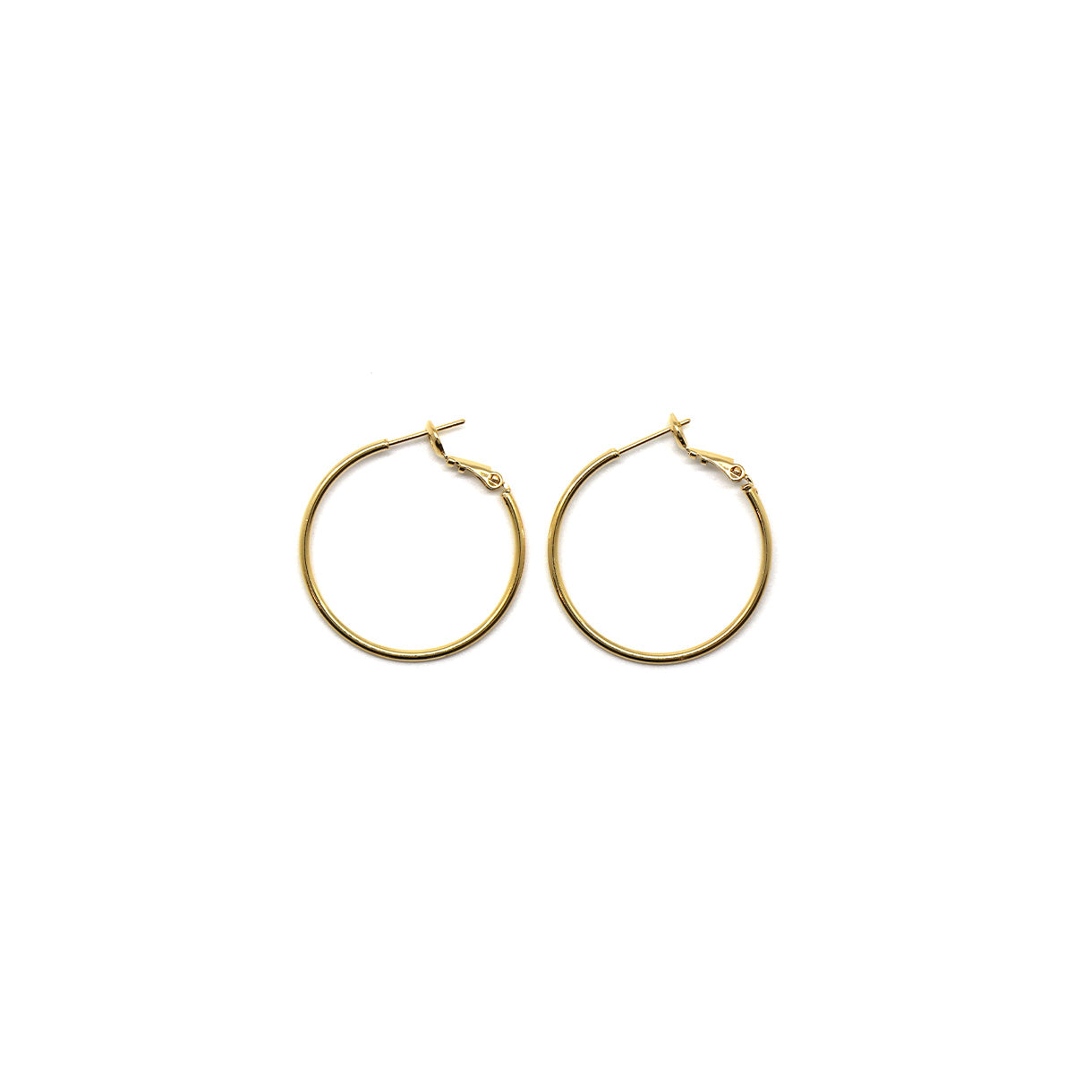 1" Gold hoop earrings Beba Hoop