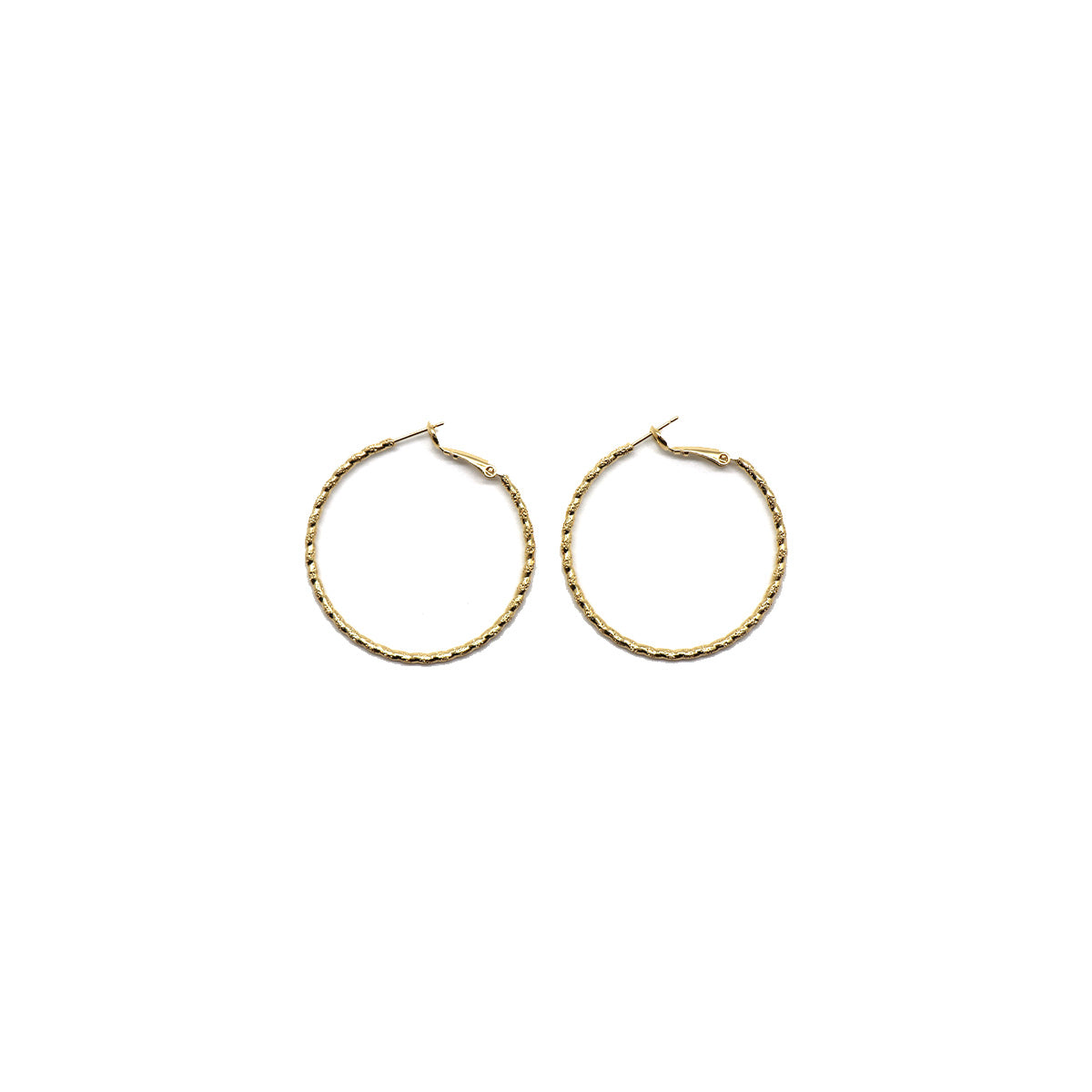1" gold hoop earring