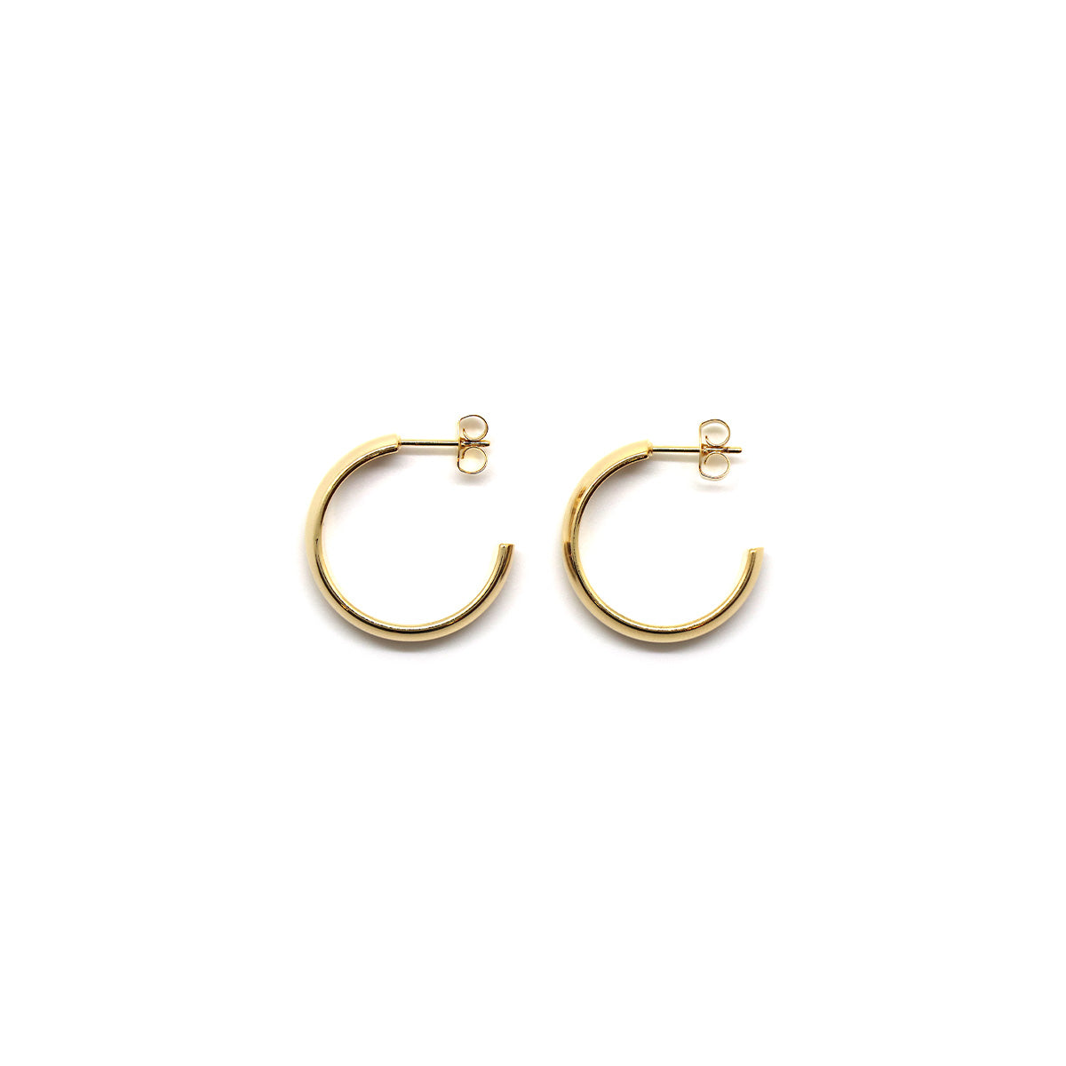 14k gold Open Circle Hoop Earrings
