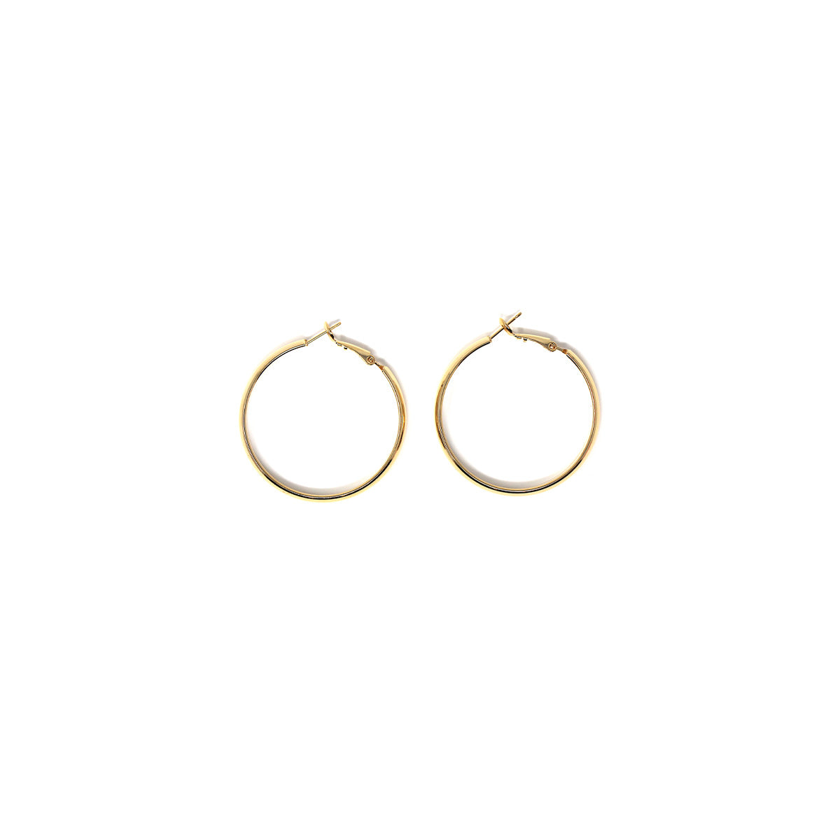 Gold Dipped Metal Hoop Earrings