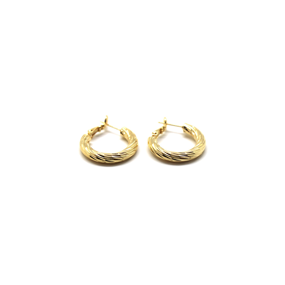 14k gold hoop earring mini